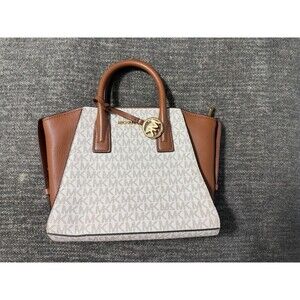 MICHAEL KORS Avril Small Logo Top-Zip Satchel MSRP $498 NWOT